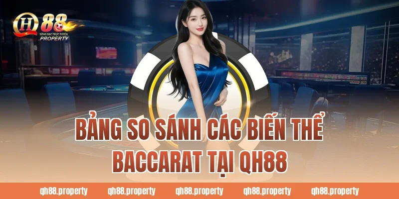 Bảng so sánh các biến thể baccarat tại QH88
