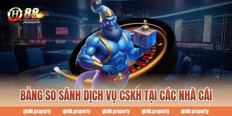 Bảng so sánh dịch vụ Cskh tại các nhà cái